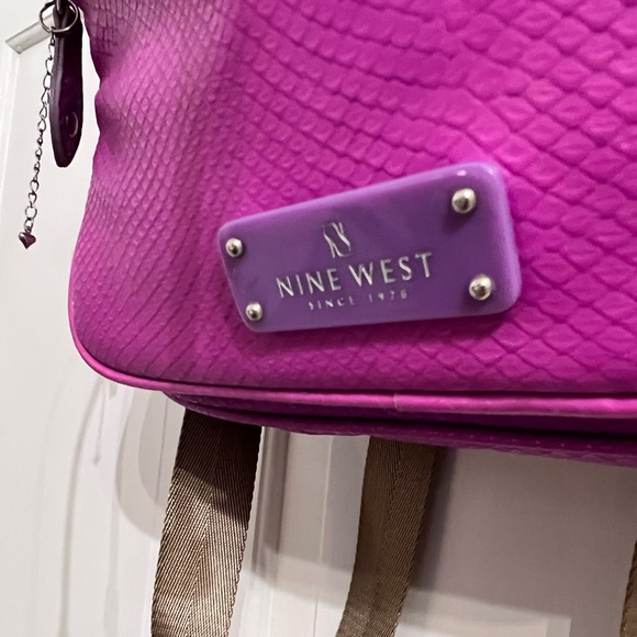 NINE WEST purple backpack with tablet pouch - Picture 3 of 10